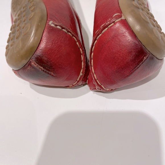 Car Shoe red ballet slide size 38 with gold buckle - Picture 4 of 4